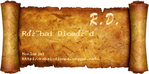 Rábai Dioméd névjegykártya